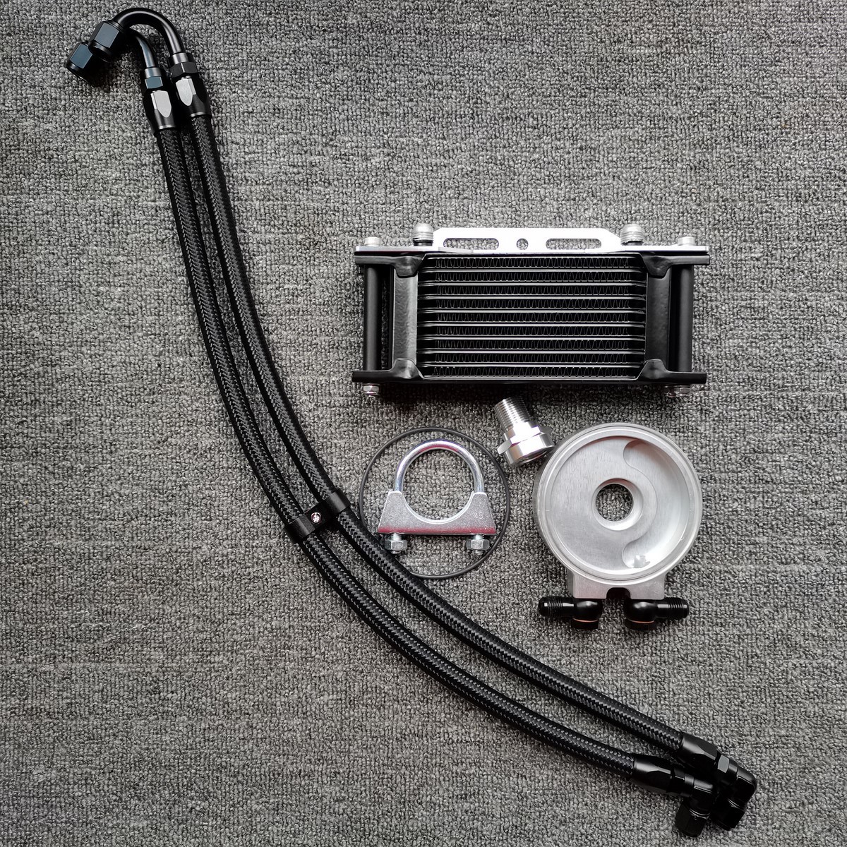 CB350F CB400F CB750F オイルクーラー （15-1225黒）(オイルクーラー