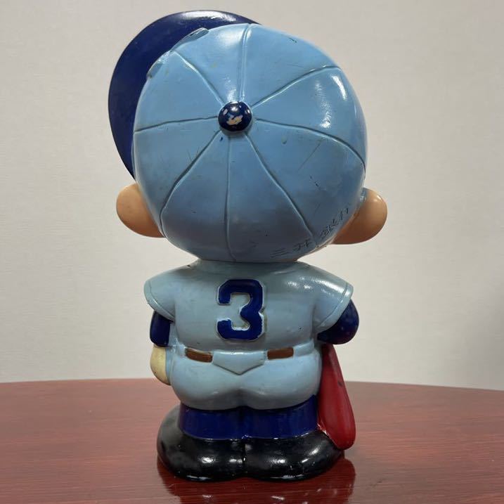 三井銀行 野球坊や ノベルティ昭和レトロ ソフビ 貯金箱 【公式通販】