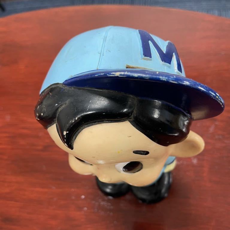 三井銀行 野球坊や ノベルティ昭和レトロ ソフビ 貯金箱 【公式通販】