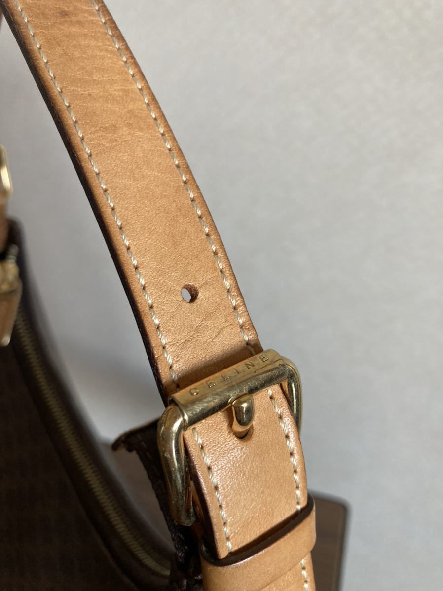 CELINE セリーヌ ブラック 黒 マカダム アクセサリーポーチ ミニバッグ CELINE セリーヌ ブラック 黒 マカダム アクセサリーポーチ ミニバッグ