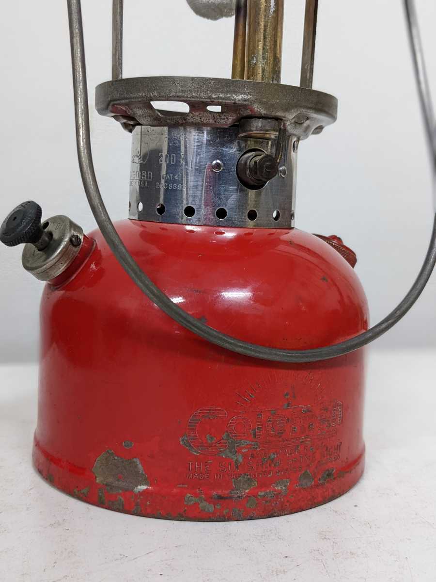 コールマン 1955年7月製ヴィンテージ赤 ランタン MODEL200A難あり