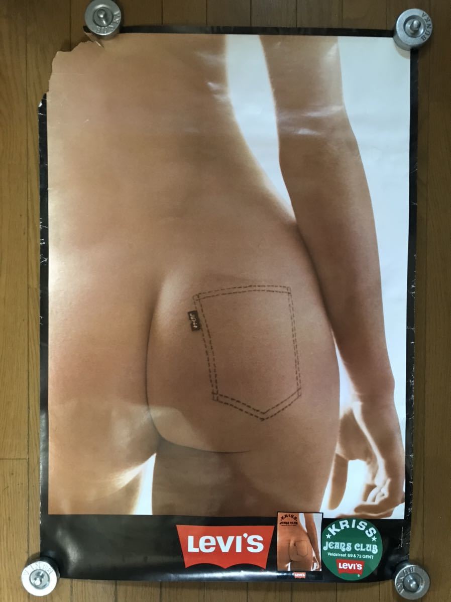 限定SALE，品質保証 ビンテージ LEVIS リーバイス Ida Van Bladel 501XX 大戦 デニム ジーンズ バッグ バナー ディスプレイ 看板 広告 お尻 裸 ヒップ ポスター(その他)｜売買されたオークション情報、yahooの商品情報を その他