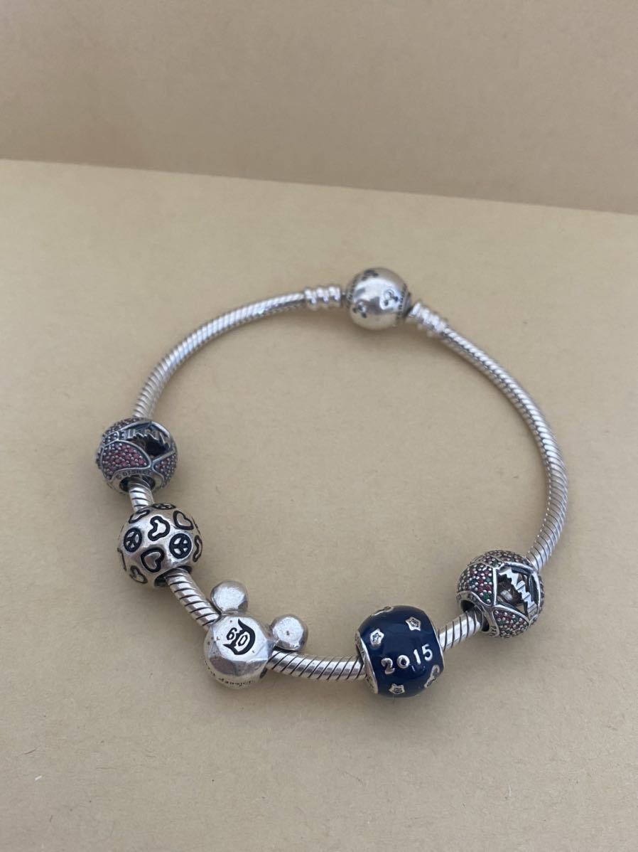 PANDORA パンドラ ブレスレット チャーム付き Disney ミニー ミッキー 