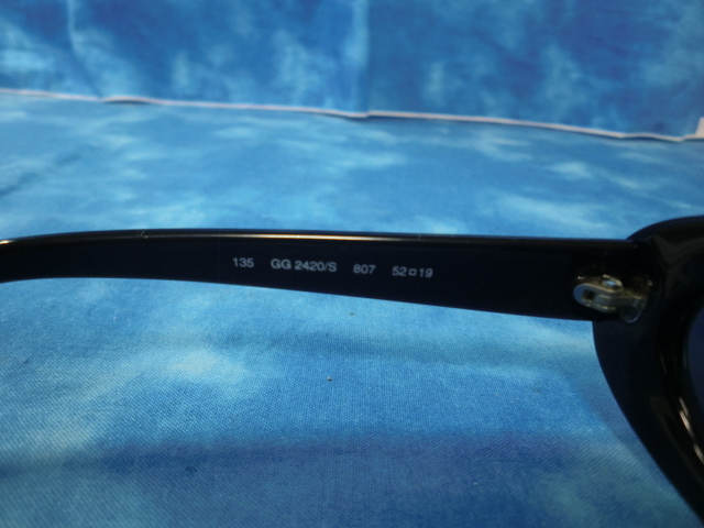 ☆GUCCI グッチ サングラス ブラック 135 GG 2420/S 807 52□19