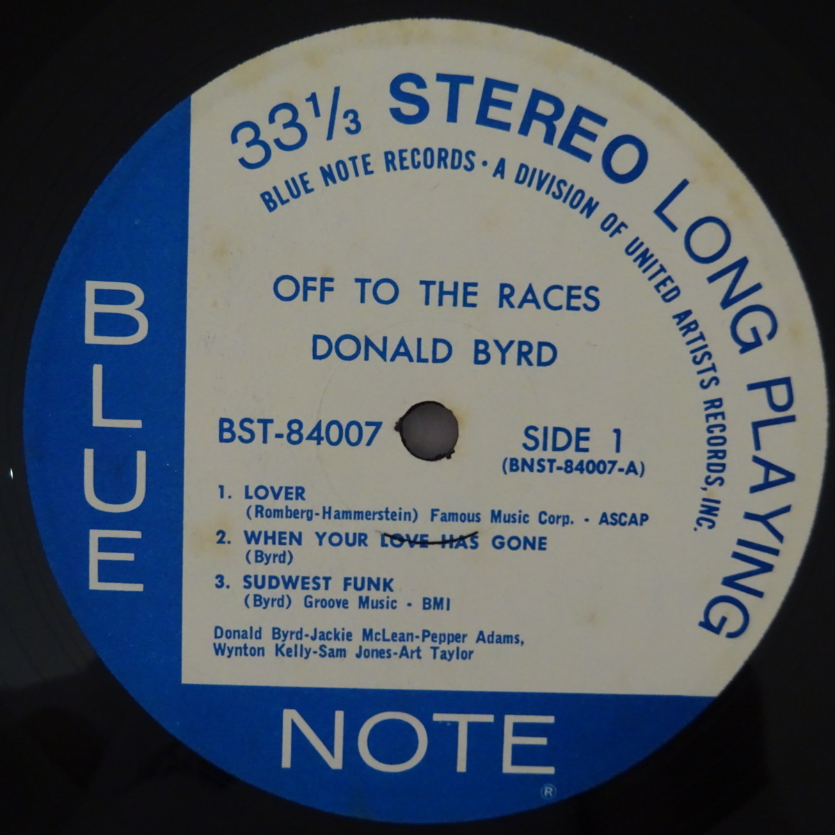 11164289;【US盤/BLUENOTE/UAラベ】Donald Byrd / Off To The Races Note Blue Records ブルーノート@85 | NOTE｣の名盤を、アナログ・レコードで“究極