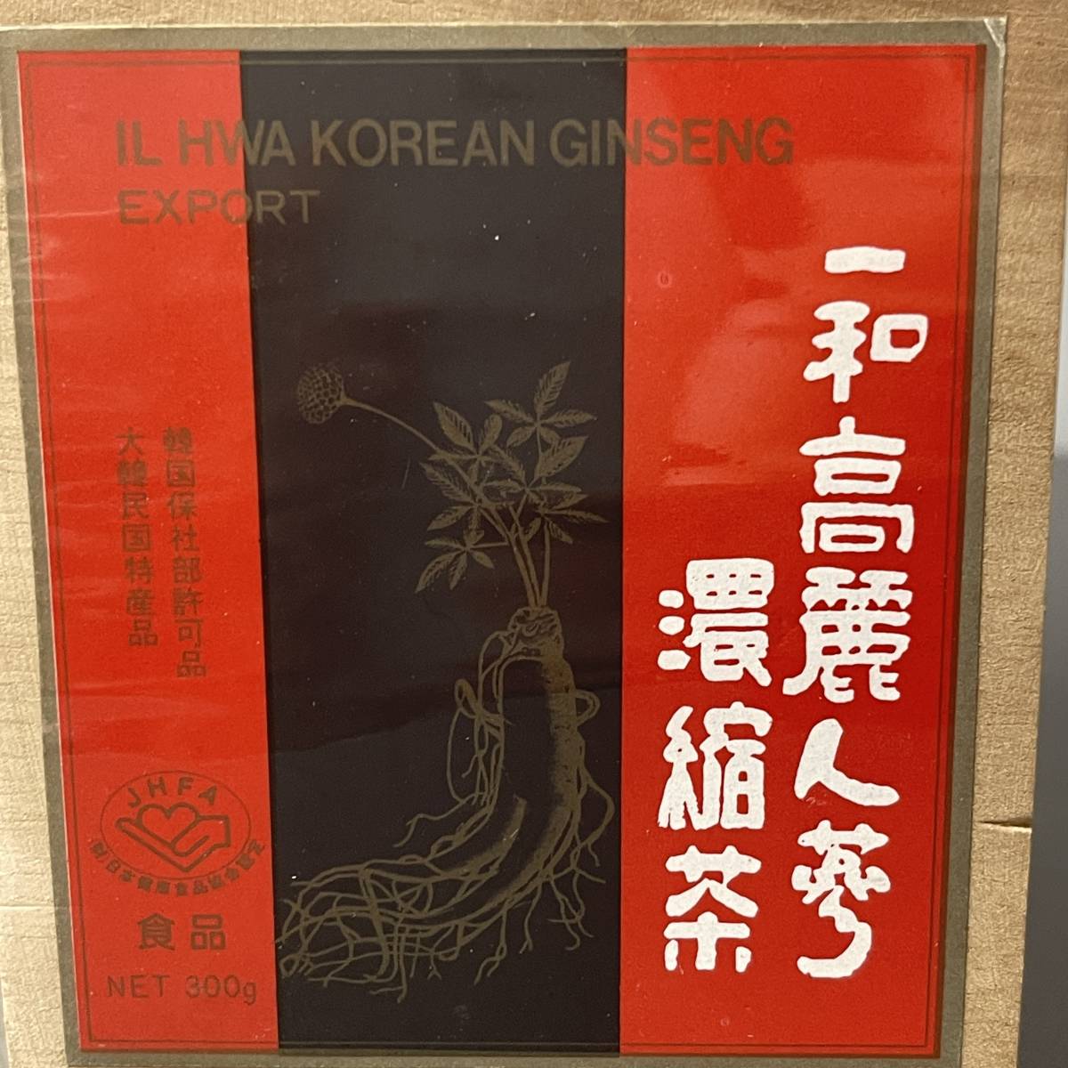 一和 高麗人参濃縮茶 300g 桐箱入り 未開封 海外輸出品 1992年製 高麗 