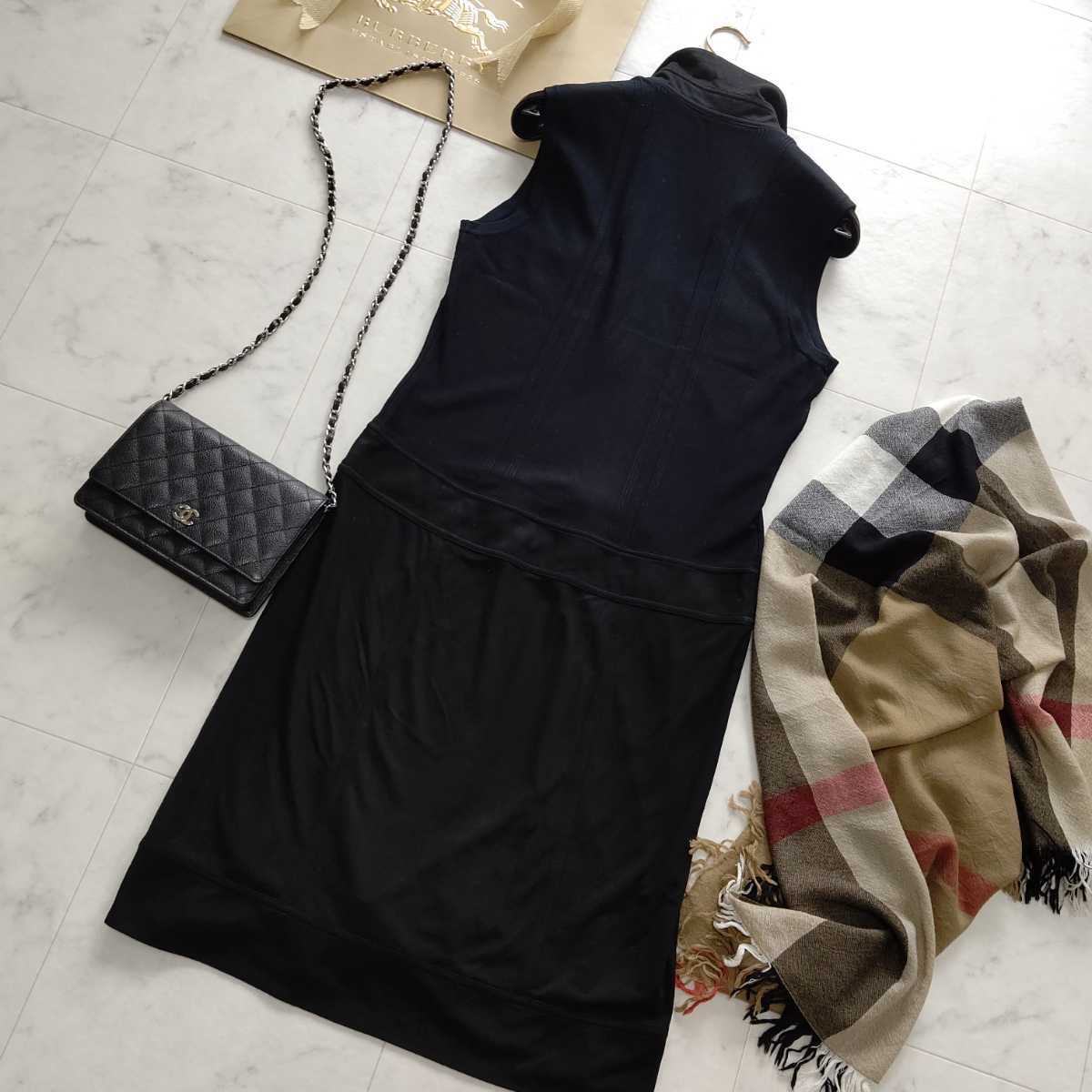 Burberry London ワンピース　レディース　サイズ40（L）ブラック 大きいサイズ 美品 BURBERRY LONDON バーバリーロンドン ワンピース