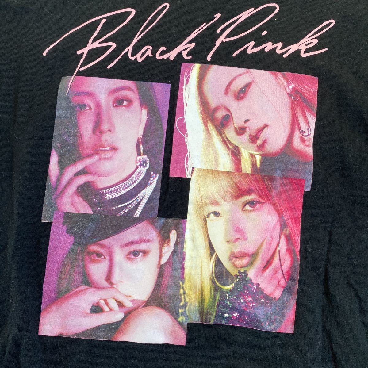 ブラックピンク ロンTシャツ Lサイズ ジェニー リサ、ジス、ロゼ