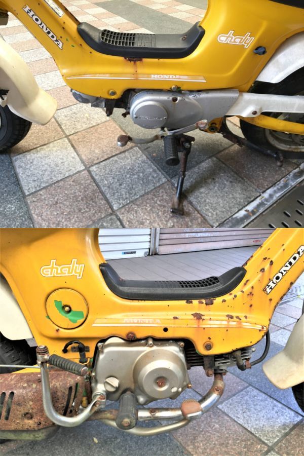 京都発 ジャンク ホンダ シャリー CF-50 6V 走行距離19,557km エンジン 