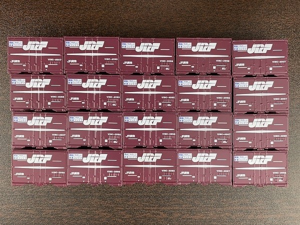 送料120円~ TOMIX 3142 JR V19C形 通風コンテナ 20個セット コキ4両分