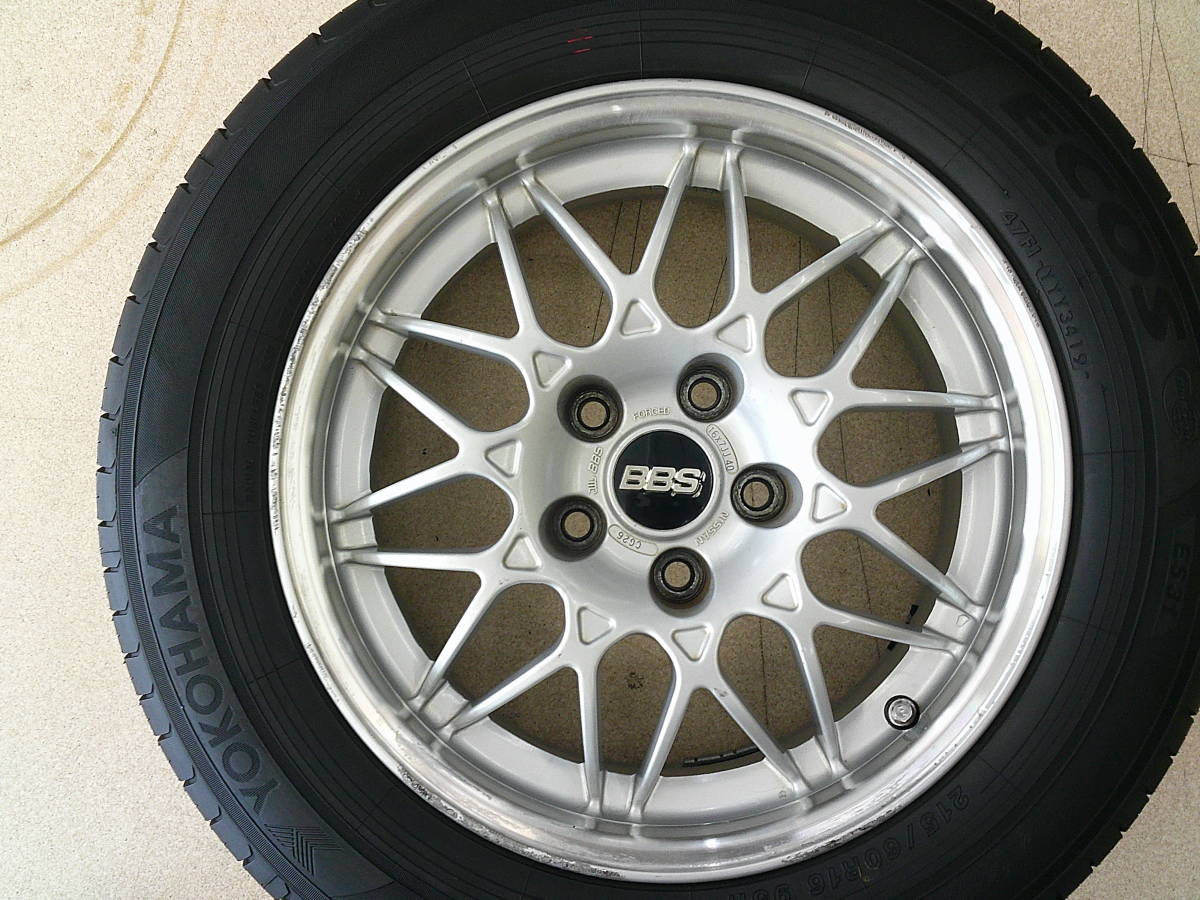 BBS/日産純正OP 鍛造FORGED(7J+40)215/60R16 YOKOHAMA ECOS 4本set 
