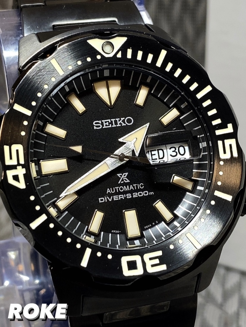SEIKO BLACK Monster自動巻き 腕時計 200m防水 セイコー SEIKO