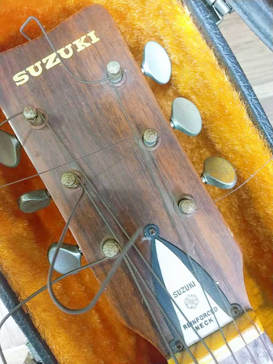 スズキ アコースティックギター ケース付き ハードケース 鈴木 ギター 