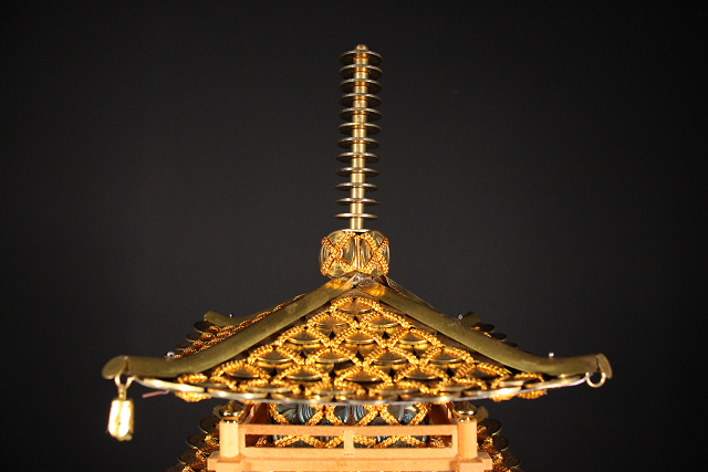 ☆在来☆雅趣 桃山作 五重塔 高さ 約50cm（重量約4．5kg）五円