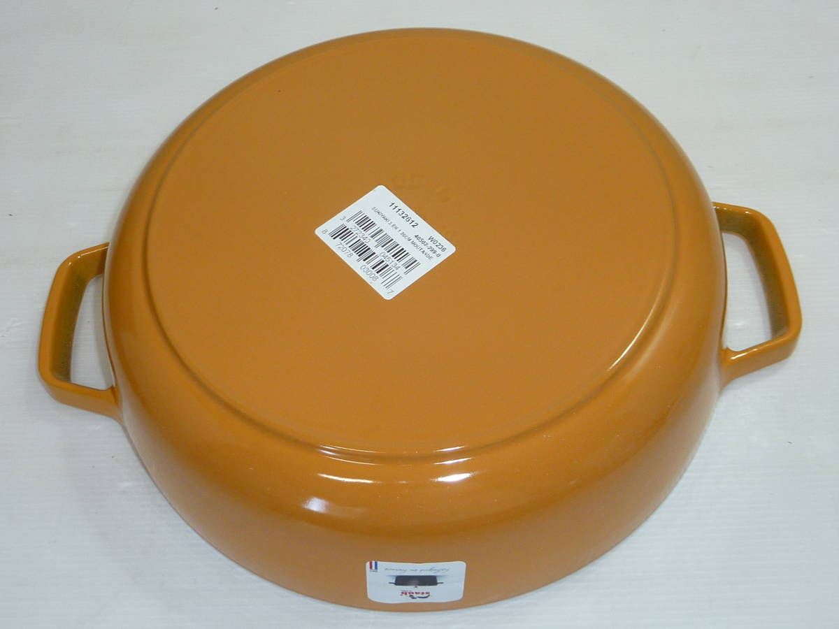 CV3947ta 未使用 staub ストウブ Sukiyaki & グリルパン マスタード