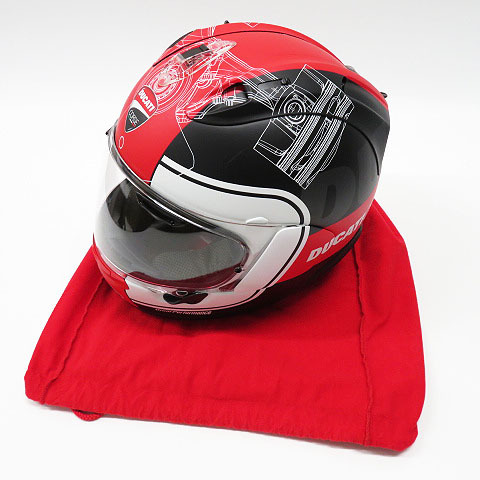 1円】【美品】ARAI アライ ヘルメット RX-7X DUCATI CORSE レッド系  