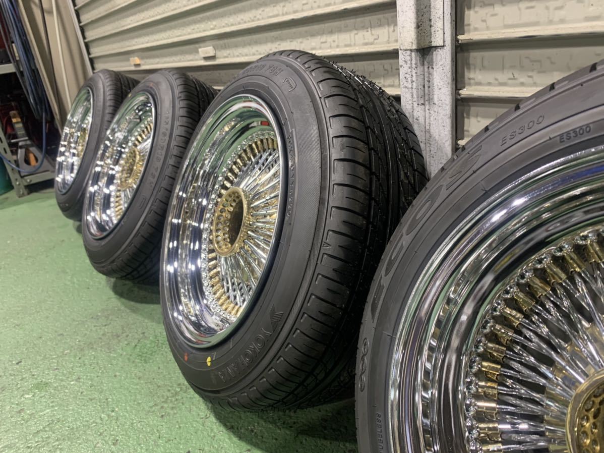 ティス ワイヤーホイール 13×7J スタンダード ハブニップルゴールド 