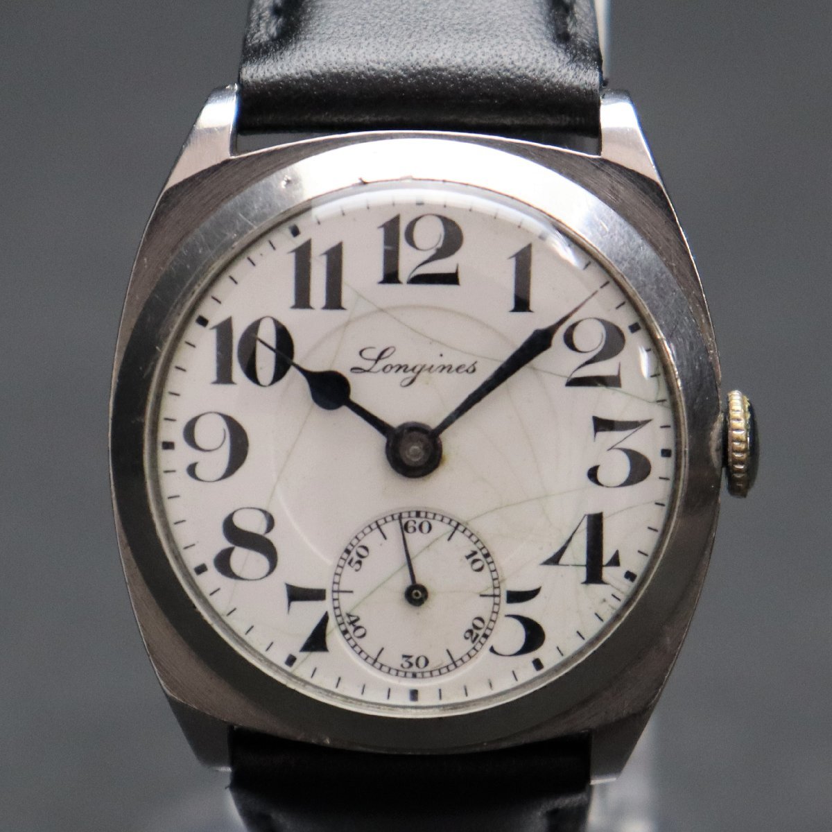 LONGINES ロンジン 手巻き シルバー文字盤 スイス製 アンティーク 不動 