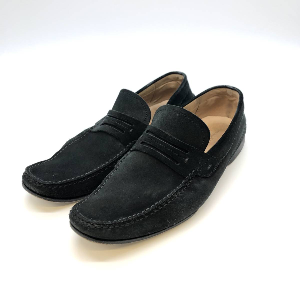 【送料無料 宅急便（EAZY）発送】 MAGNANNI マグナーニ ドライビングシューズ ローファー スエード ブラック サイズ40 メンズ