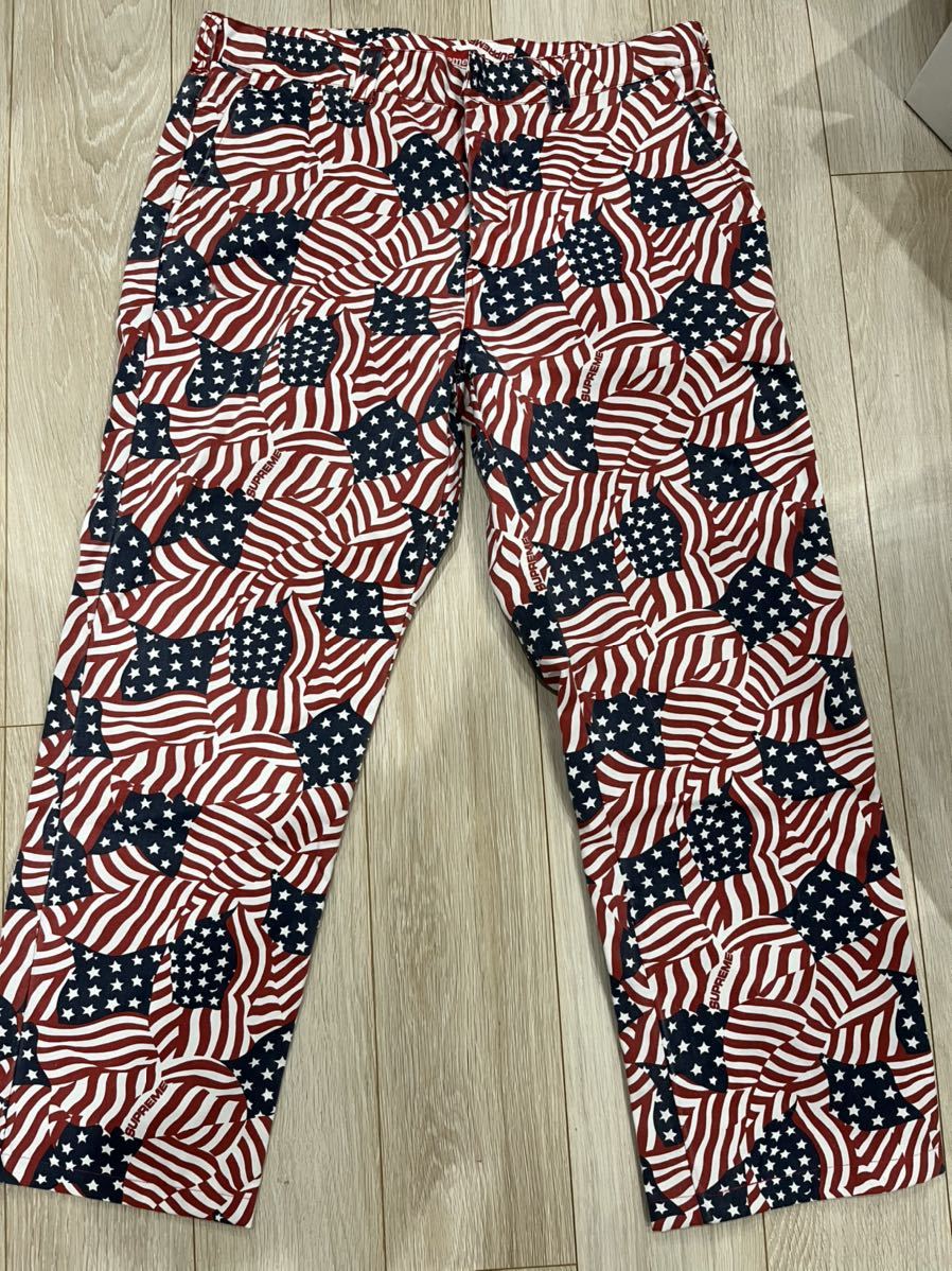 ☆【36】supreme work pant flag☆シュプリーム パンツ フラッグ