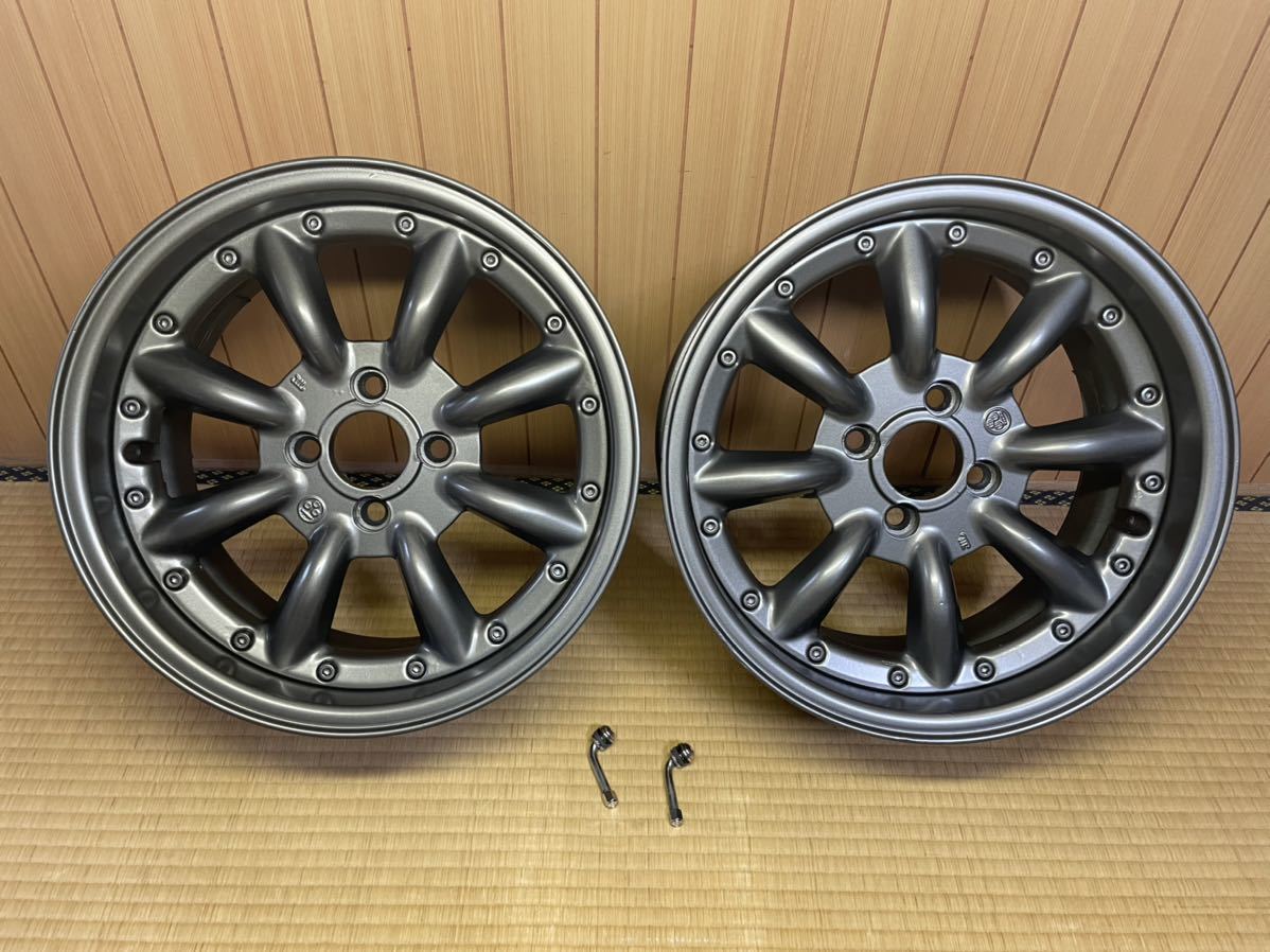 スピードスター ワタナベ RS-8 15インチ 7.5J +21 PCD100 4H ガンメタ 