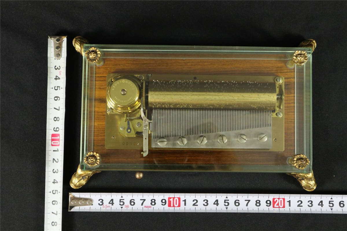 REUGE リュージュ オルゴール 72弁 3パート ガラスボックス 動画あり