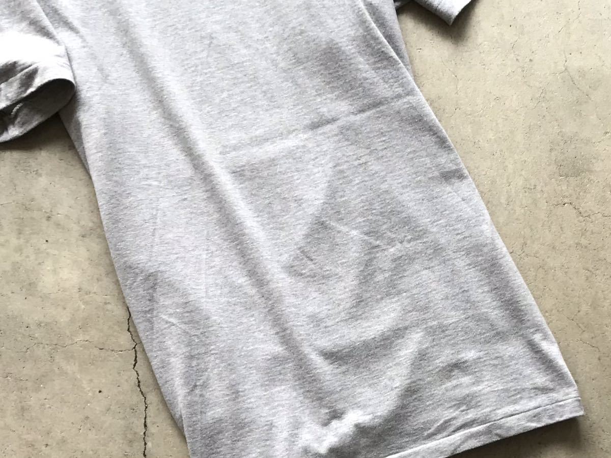 Papas Tシャツ M パパス メンズ 半袖 灰 グレー パパス Tシャツ グレー snc パパス(Papas) コットン混ロゴパッチヘンリーネックTシャツ