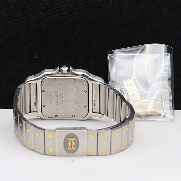 1円▽稼働▽正規良品▽箱/コマ2付【カルティエ】QZ 187901 サントス