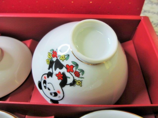 7 昭和レトロ 内藤ルネ 食器 お食い初めセット □パンダ □ルネさん