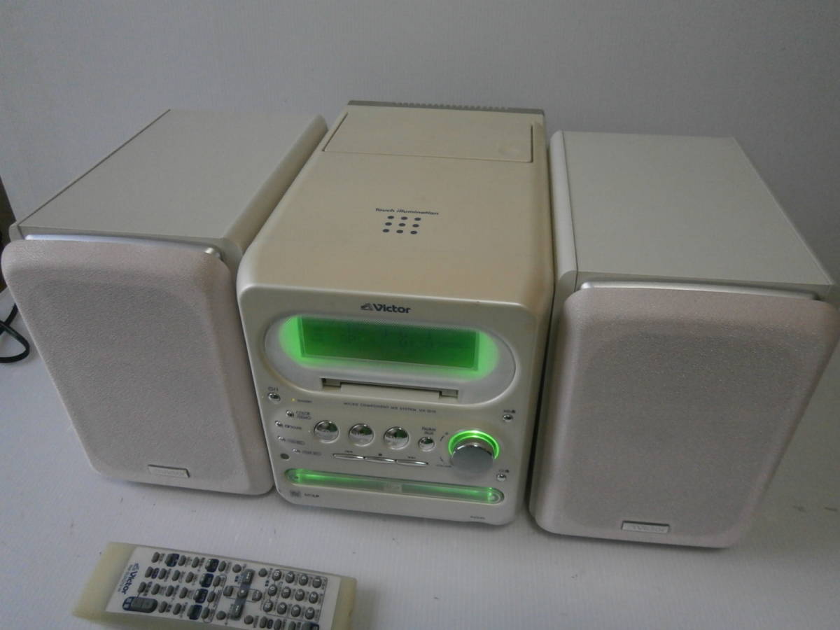 JVC Victor CD MD カセットミニコンポ UX-Q10 訳あり シルバー