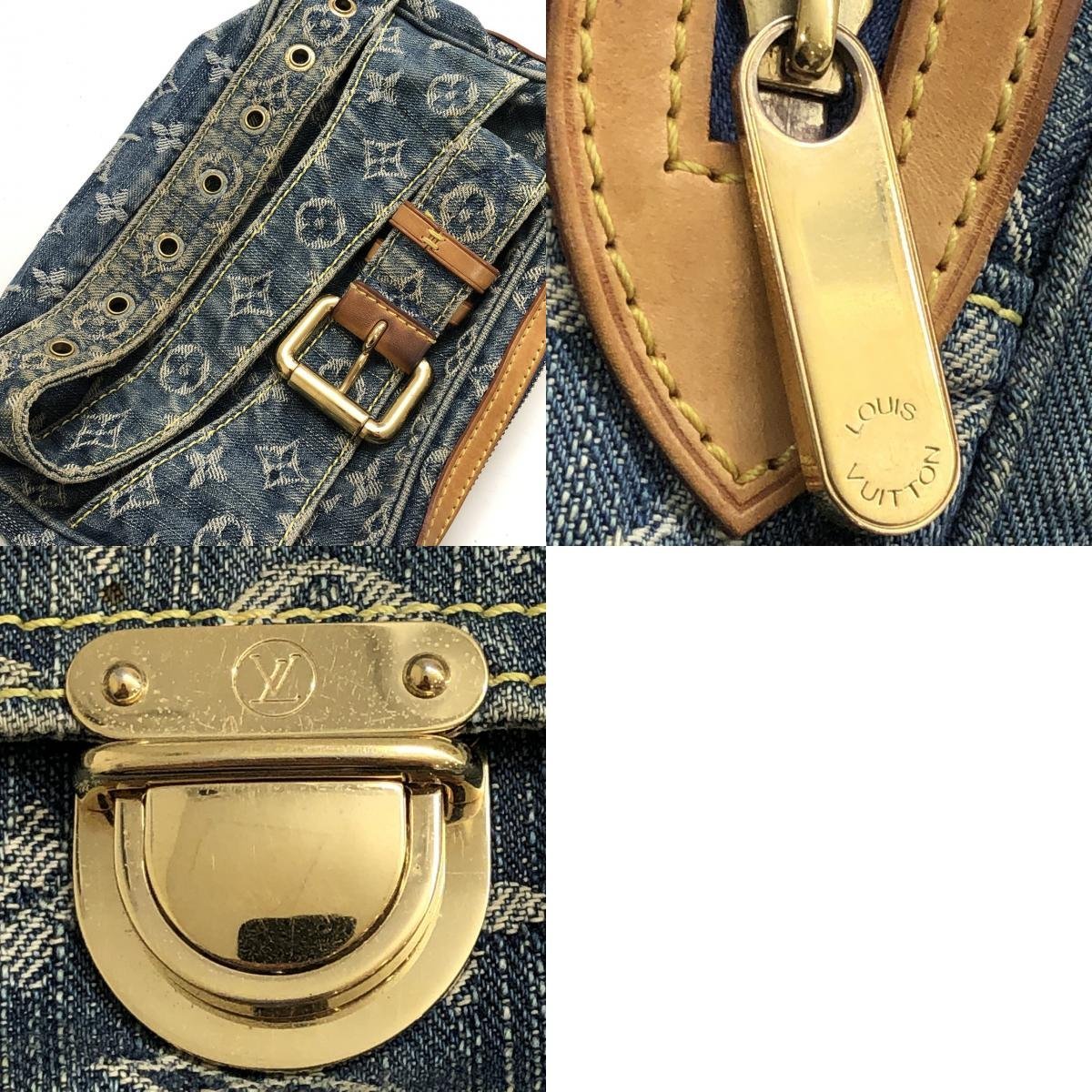 1円 LOUIS VUITTON ルイヴィトン モノグラムデニム バムバック 