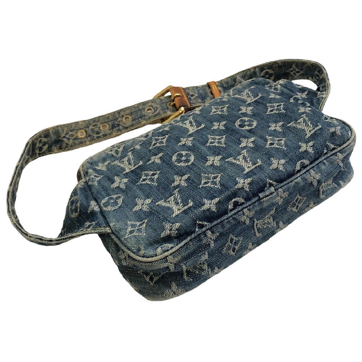 1円 LOUIS VUITTON ルイヴィトン モノグラムデニム バムバック 