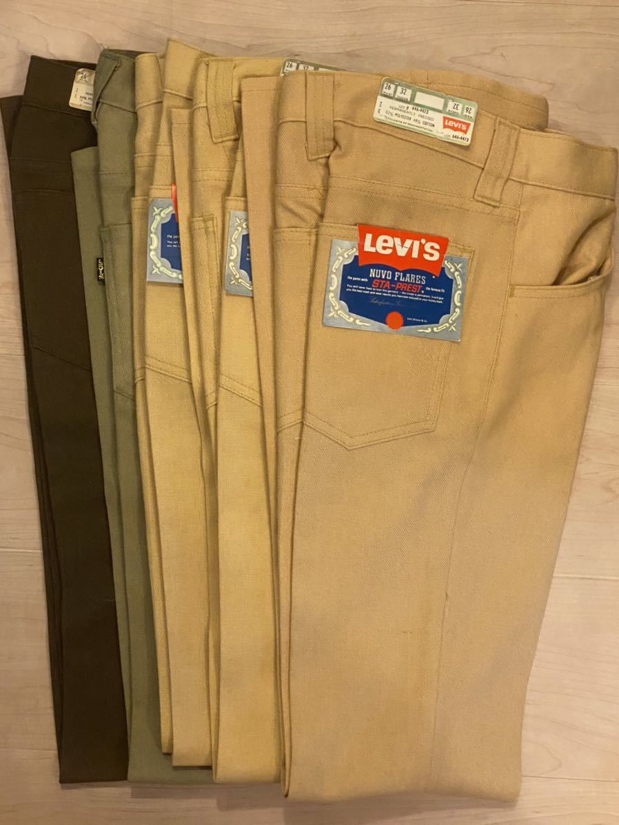 1970's Levi'sリーバイス スタプレ デッドストック NUVO FLARES 646 Nuvo Flares Sta-Prest Dead Stock / 26inch 