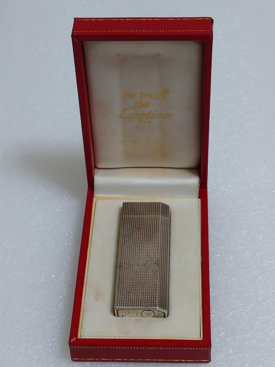 カルテイエ ガスライター 箱入り着火オーケー シルバー Cartier 