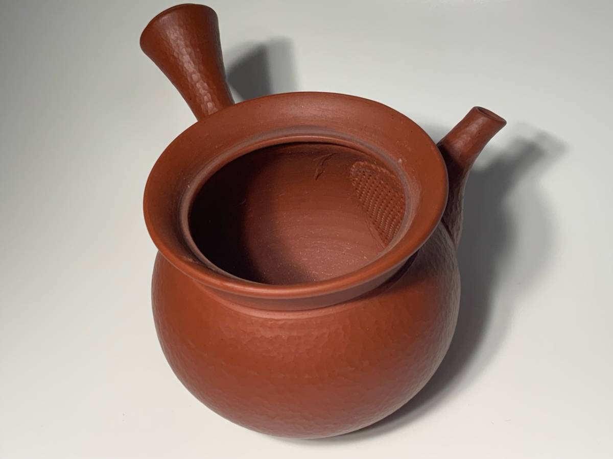村田益規 常滑焼 朱泥 茶器 茶具 横手急須 急須 名工 : 煎茶道具 鳳