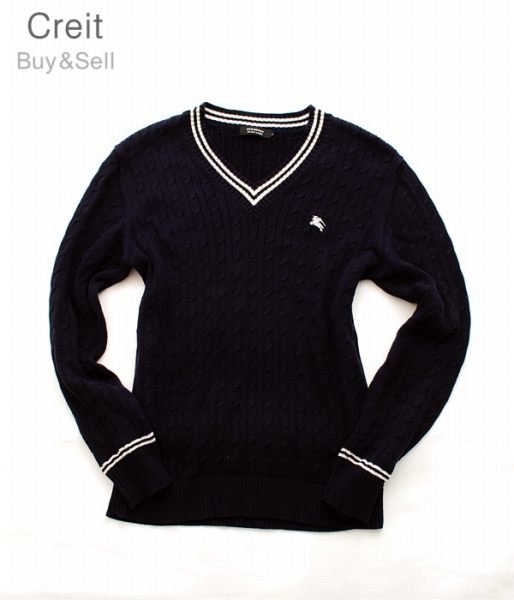 ○ BURBERRY BLUE LABEL 長袖 ボウタイブラウス パイピングシャツ
