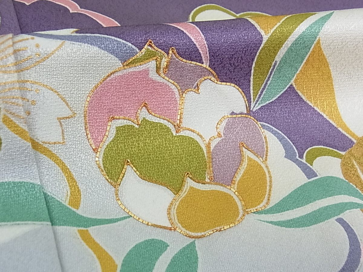 京友禅振袖・赤色・金彩┃伝統古典【菊京屋】 振袖 金通し 京友禅金彩