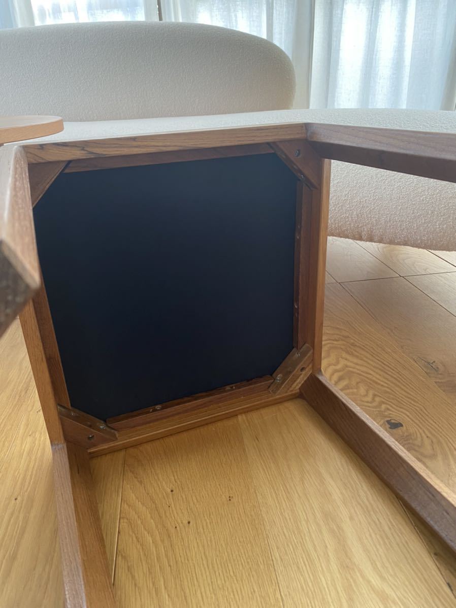 美品 青林製作所 本革ティファニー スツール 無垢材 /ジャパニーズ