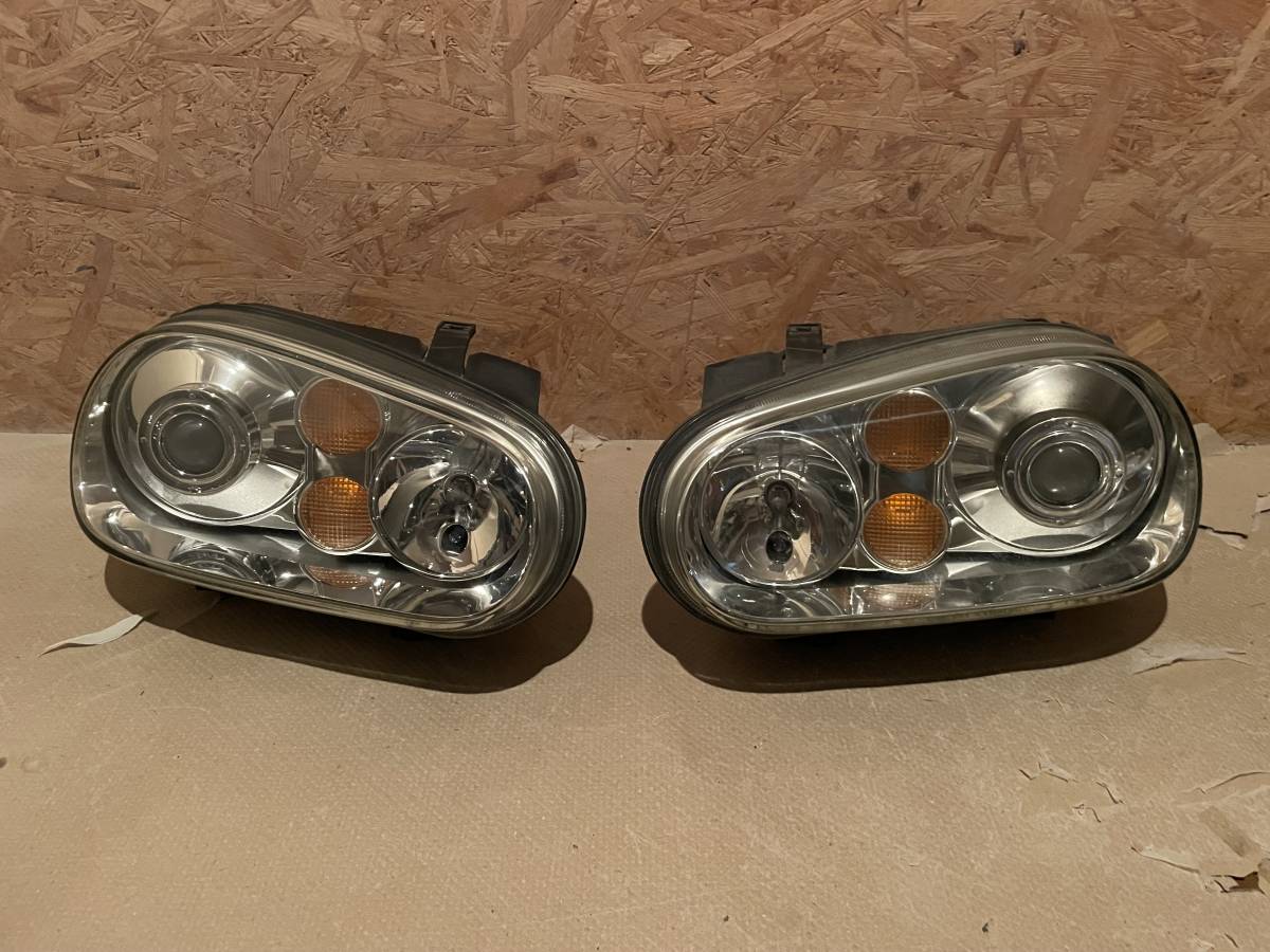 GOLF ゴルフ4 純正 HID キセノン ヘッドライト 中古 左右 点灯OK 