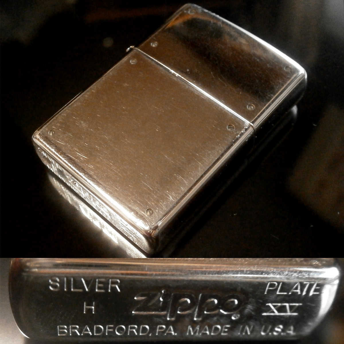 送料無料】ZIPPO SILVER PLATE Screw ジッポー シルバープレート(銀張 