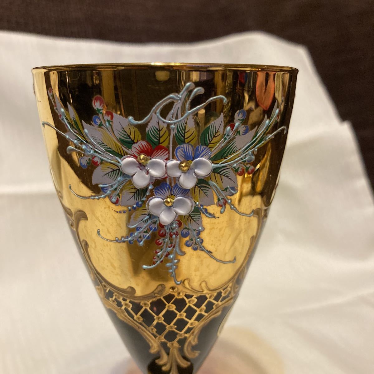 ベネチアングラス MURANO GLASS 24KT ペアグラス MADE IN ITALY ムラノ