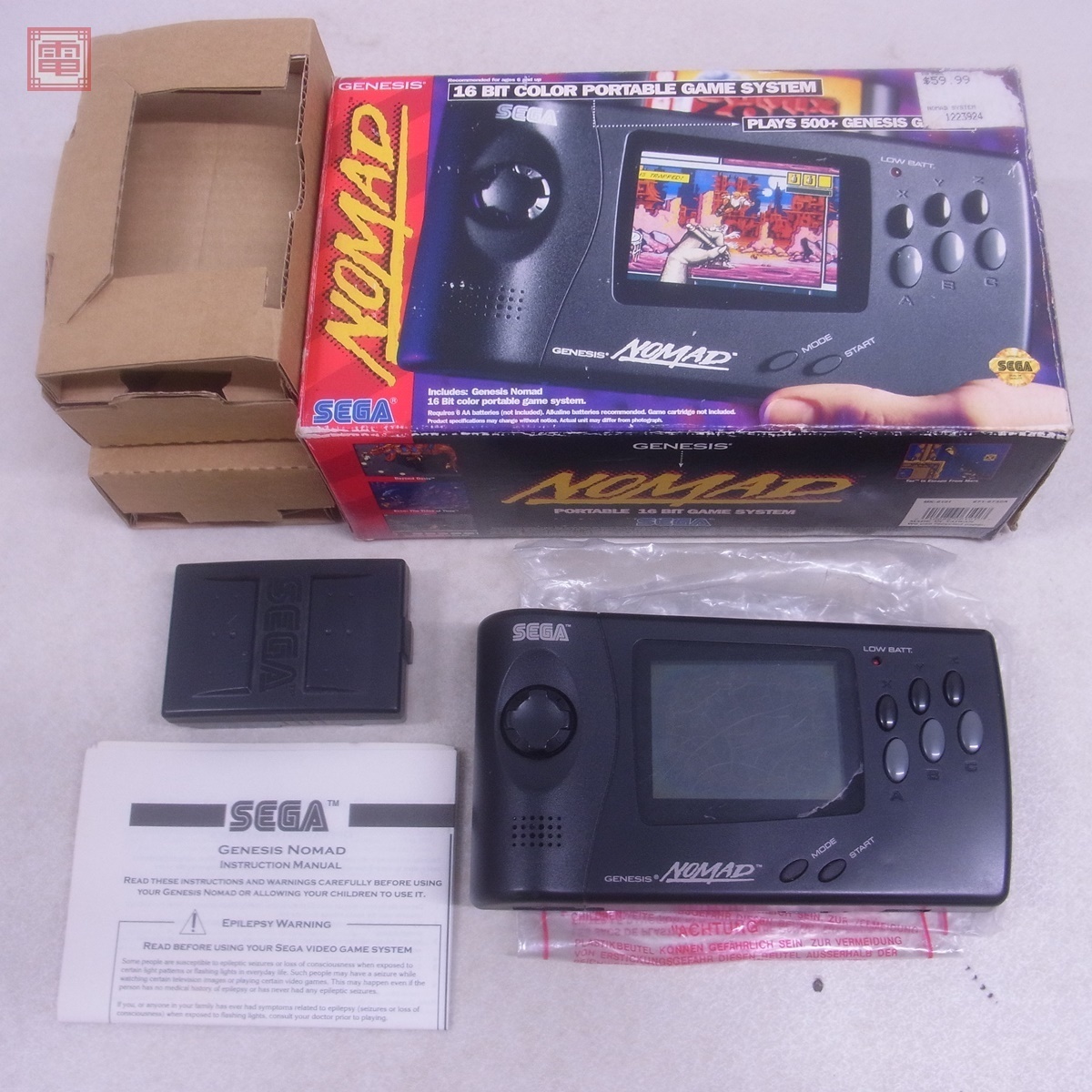 MD 海外版 GENESIS ノーマッド本体 MK-6100 NOMAD セガ SEGA 箱説 
