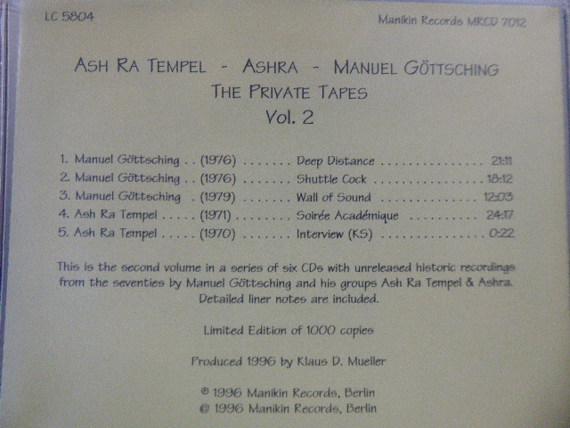 Ra Ash Tempel - Manuel ⁄ The Music Göttsching .com | Gottsching