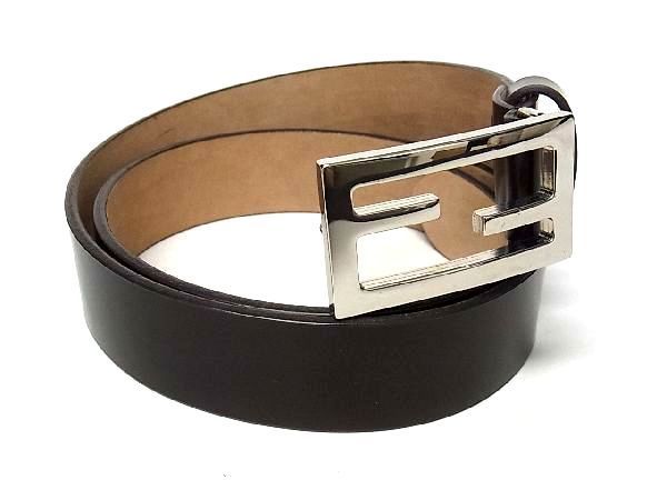 FENDI 本革 ベルト 90/105 最終値下げ FENDI 黒 レザー ベルト 90/105