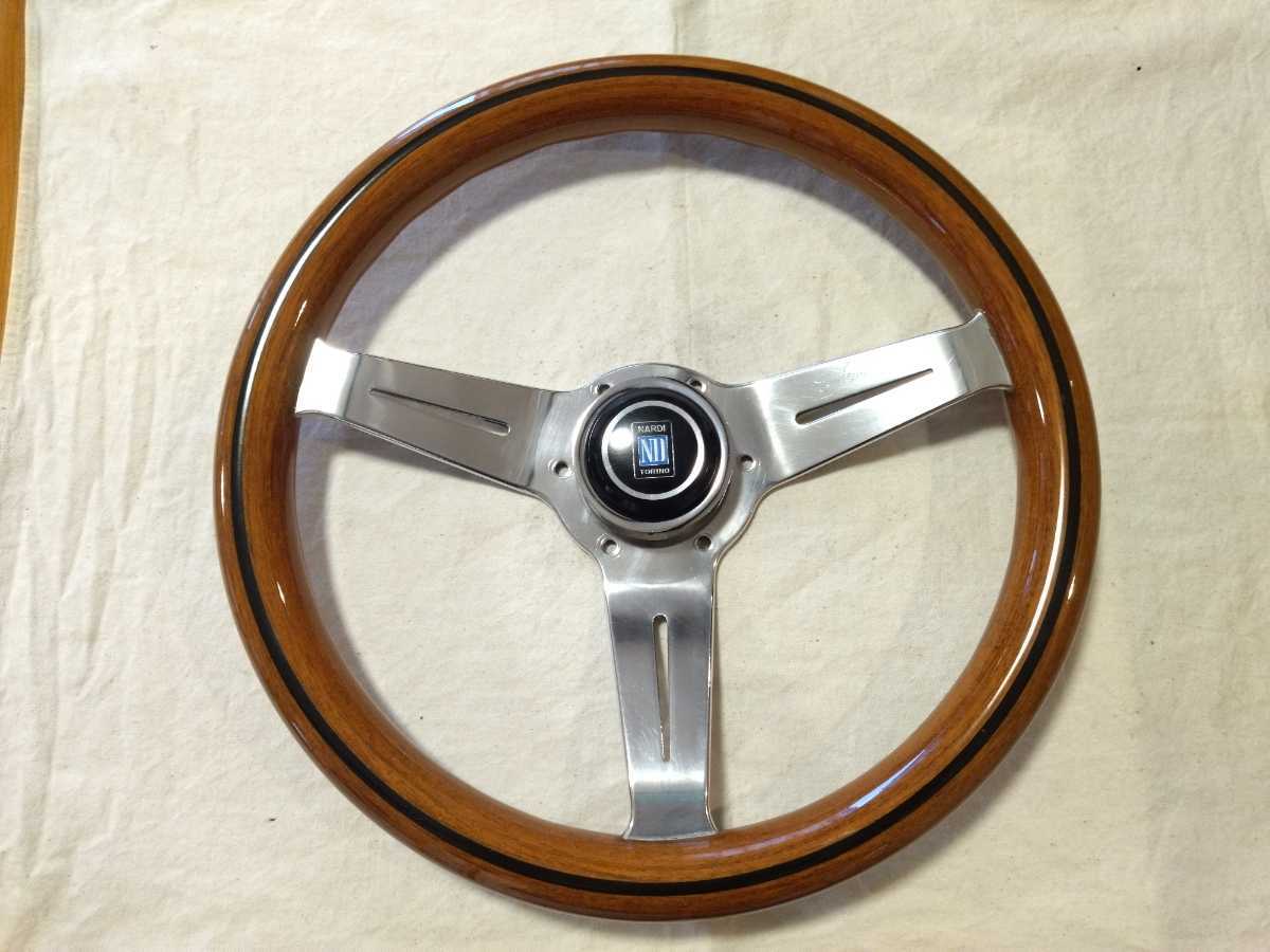 美品 小径 ナルディ NARDI クラシック ウッド ステアリング 33パイ 