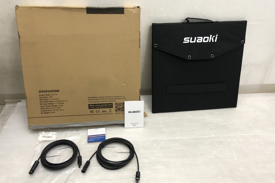 人気定番，お買い得 東京 suaoki スアオキ ソーラーパネル 120W 折り畳み式 収納型スタンド付き ソーラーチャージャー PD60W SCB-120(キャンプ、アウトドア用品)｜売買されたオークション情報、yahooの商品情報をアー その他