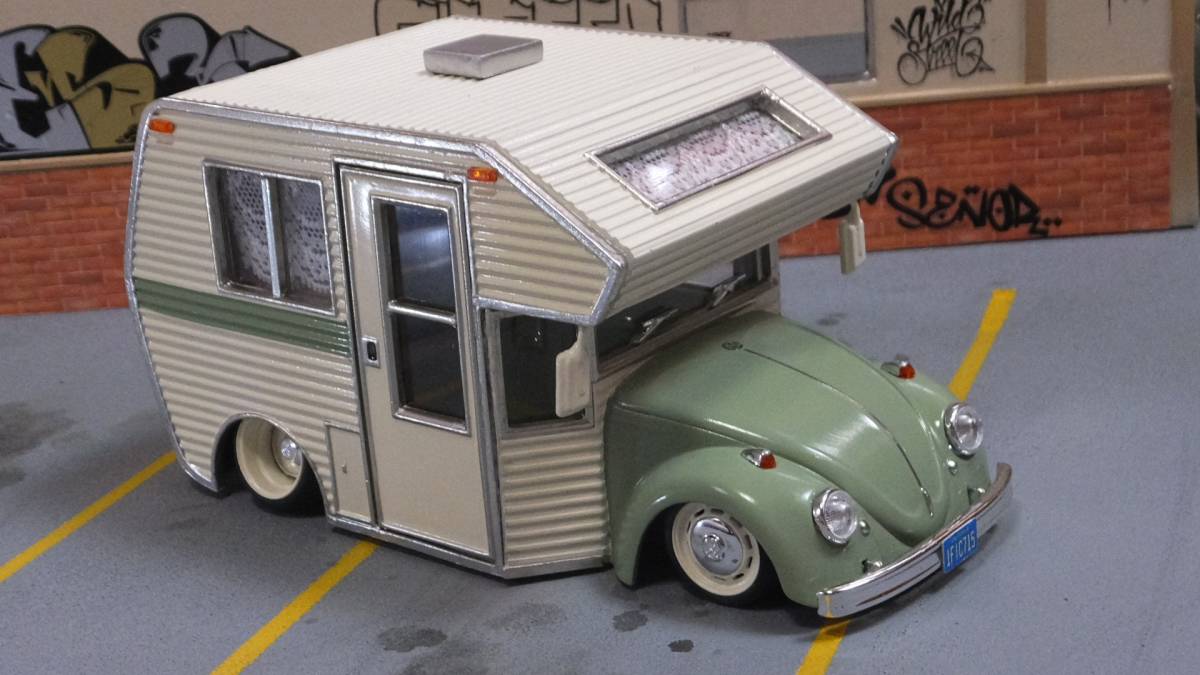 1/24 Super Bugger 完成品　フォルクスワーゲン　ビートル改 1/24 Super Bugger 完成品 VW beetle Camper type1 空冷