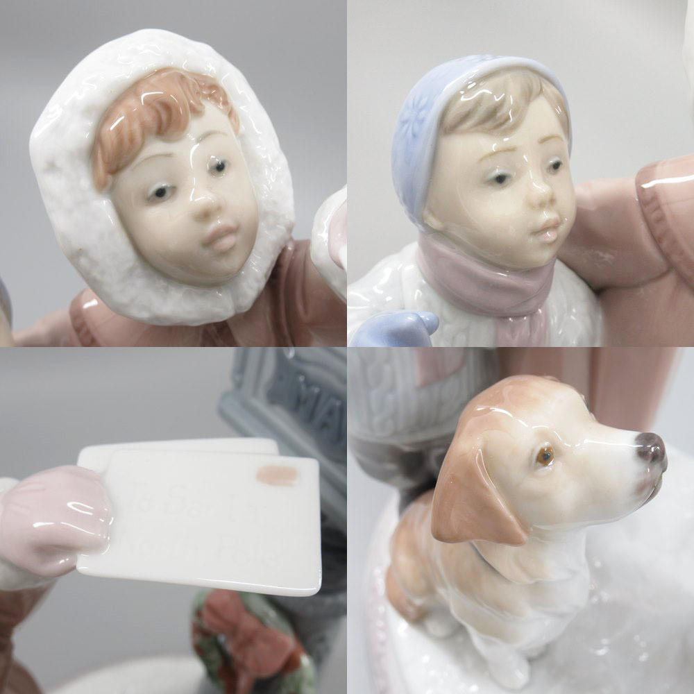 1円～ リヤドロ ♯8010 「サンタさんにお願い」 絶版 箱付き フィギュ 