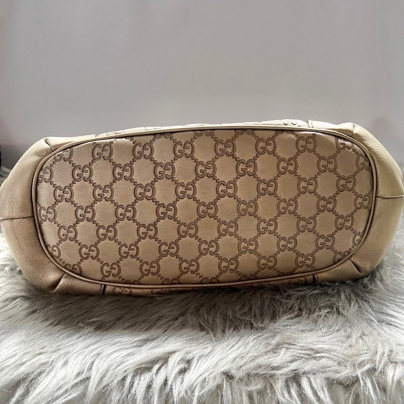 グッチ GUCCI GGシマ レザー 2way スーキー ブロンズ