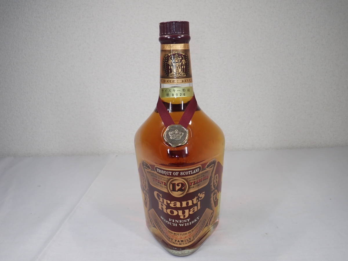 未開栓 】古酒 ウイスキー特級 グランツ ロイヤル 12年 Grant's 未開栓 】古酒 ウイスキー特級 グランツ ロイヤル 12年 Grant's